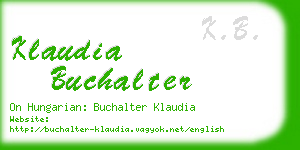 klaudia buchalter business card